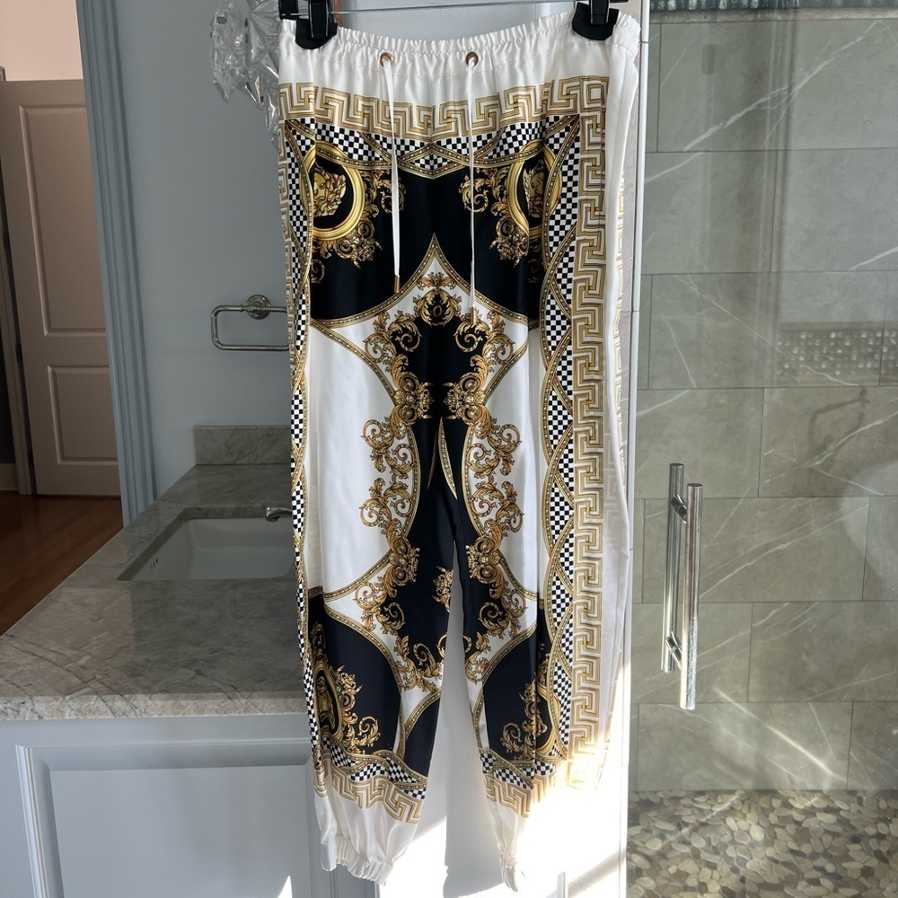 Versace Heritage Print Silk Joggers - Picture 13 of 15